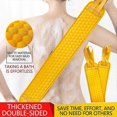 thumbnail image 3 of Exfoliating Shower Brush Set with Dual-Sided Washcloth and Ergonomic Handles for Body Care, 3 of 5