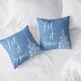 thumbnail image 3 of Let it Snow Winter Pillow Covers 20x20 Set of 2 Blue Christmas Throw Pillows Cases Snow Flakes Pillow Covers White Xmas Tree Pillowcases Art Home Decor for Indoors Bed, 3 of 6