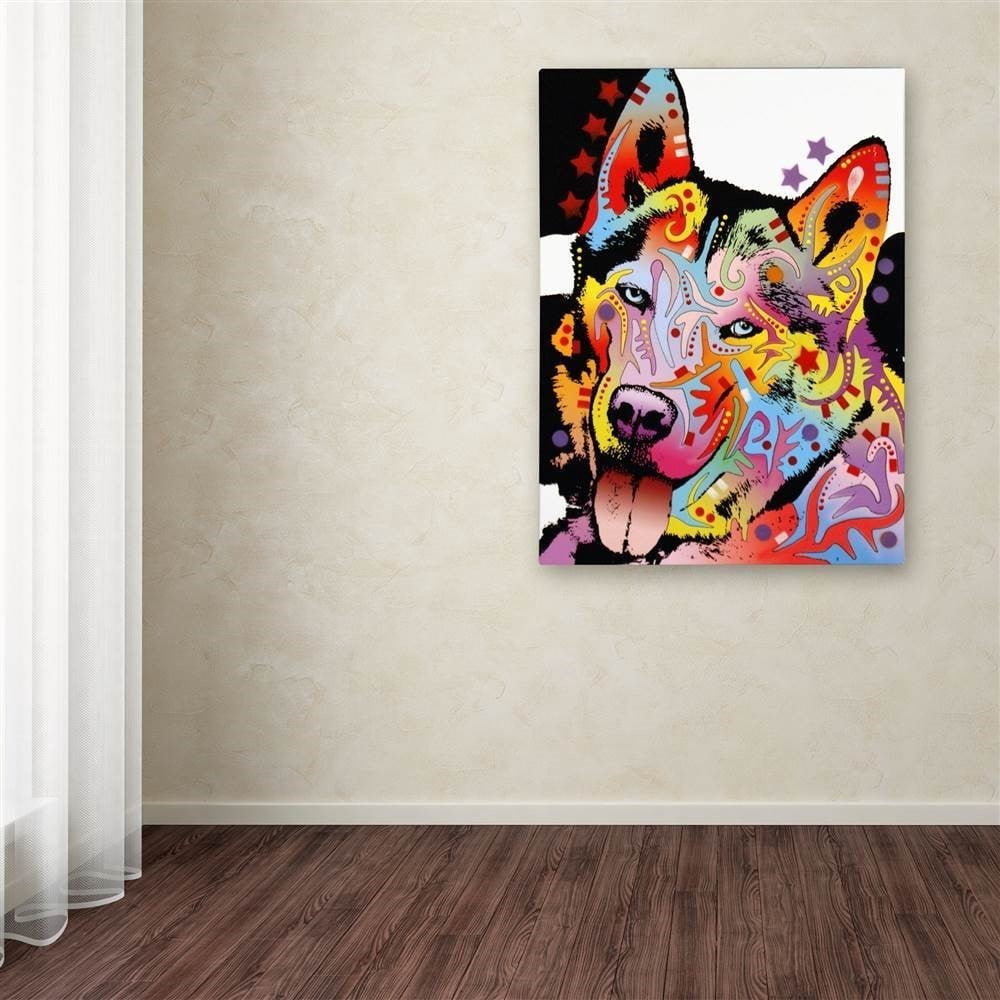 Trademark Fine Art "Siberian Husky" Canvas Art by Dean Russo