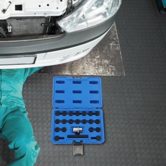 22pcs Wheel Locking Key Set For Audi, 22PCS Wheel Locking Nut Key Removal Tool Kit, Lock Lug Nut Screw Remover Set