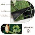 thumbnail image 6 of 3'x5' Area Rugs, St. Patrick's Day Indoor Outdoor Area Rug for Living Room Bedroom, Green Kitten Cats Lucky Shamrock Black Plaid Washable Bathroom Rugs Kitchen Floor Carpet Mats Home Decor Aesthetic, 6 of 8