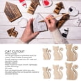 thumbnail image 3 of Wood Cat Cutout, Cat Cutout Exquisite Unpainted 6Pcs  for Party Decoration, 3 of 7