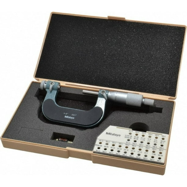 Mitutoyo 1 to 2" Range, Mechanical Screw Thread Micrometer