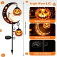 thumbnail image 3 of Halloween Solar Garden Stake Light,Metal Hanging Pumpkin Lantern Waterproof for Yard Lawn Proch, 3 of 9