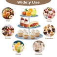 thumbnail image 5 of 3-Tier Acrylic Cupcake Stand Sturdy Dessert Display Cupcake Tower Cupcake Holder for Party Wedding Outdoor Picnic Animal Paw Prints and Panda, 5 of 8