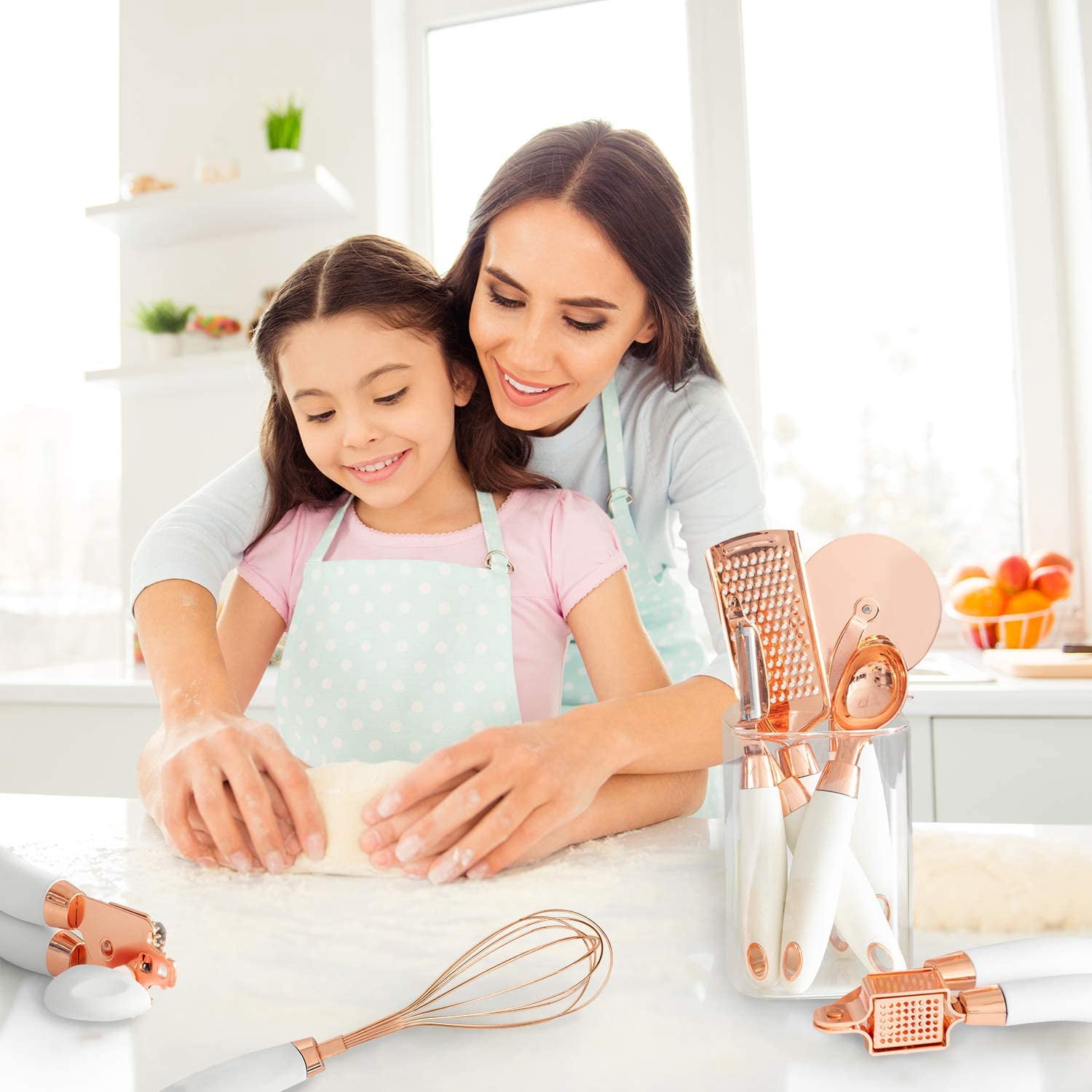 Set Ustensiles Cuisine 38 Pièces Kyraton - Silicone Antiadhésif Et Inox | Lavable Lave-Vaisselle Avec Porte-Ustensiles