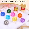 thumbnail image 4 of Crystal Ball 40mm, Ice Cracked Glass Ball with Metal Stand, Decorative Crystal Sphere Glass Paperweight for Home Wedding Office Party Table Decor, Dark Black Grey/Silver, 4 of 7