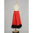 thumbnail image 5 of Zaldita Kids Girls Spanish Flamenco Bull Dance Skirt Ruffled Hem Big Swing Long Skirts Belly Red B 150, 5 of 7