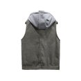 thumbnail image 3 of Clearance! ZVNAΖH Men's Sleeveless Denim Jacket Detachable Hooded Jacket Outerwear Vest, 3 of 6