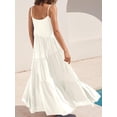 thumbnail image 4 of Women’s Summer Casual Loose Sleeveless Spaghetti Strap Asymmetric Tiered Beach Maxi Long Dress, 4 of 6