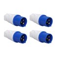 thumbnail image 3 of Uadme Enchufe Industrial De 4 Piezas, 3 Pines, 16 A, IP44, Enchufes De Repuesto A Prueba De Agua, PP Y Latón, 220-250 V, Fácil De Instalar, Simplemente Conectándolo A Un Enchufe Correspondiente, 3 of 8