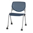 thumbnail image 4 of KFI Studios KOOL Armless Stacking Chair with Casters, Pink, 4 of 7