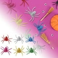 thumbnail image 4 of 12 Pcs Glitter Spider Halloween Decorations 2.75 Inch Multi-Color Prank Props for Party Supplies Haunted House Trick or Treat Spooky Decor, Decorations & Favors, 4 of 7