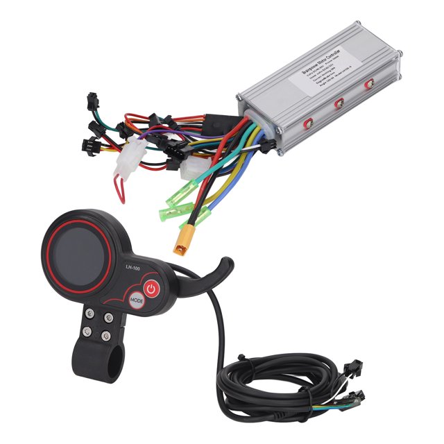 Electric Bike Motor Controller, 48V 60V Thumb Throttle Panel Electric Bike Conversion Kit Aluminum Alloy Housing Durable for Modification