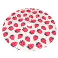 thumbnail image 5 of Cauagu 30" Christmas Tree Skirt Strawberry Pattern Christmas Tree Decorations Tree Mat for Xmas Decorations Occasion Holiday Home Decor -30", 5 of 7