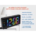 thumbnail image 2 of HANNLOMAX HX-160CR PLL Radio FM Reloj despertador, pantalla LED de 2,5" con color RGB (7 colores regulares y 4 modos de carga de color dinámico), función de atenuación de pantalla, solo funcionamiento, 2 of 5