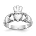 thumbnail image 1 of 14k White Gold Claddagh Ring Celtic, 1 of 9
