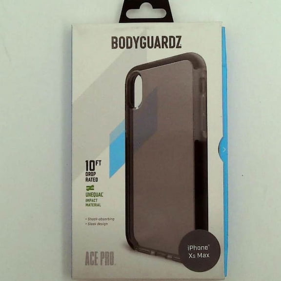 BodyGuardz Ace Pro Case Extreme Impact and Scratch Protection for iPhone Xs Max, Smoke/Black