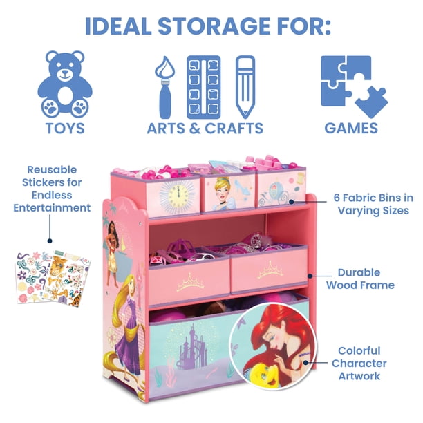Disney Princess Toy Bin | Metal storage boxes for retail - Walmart