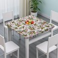 thumbnail image 3 of White Christmas Candy Cane Pattern Square Fitted Tablecloth with Elastic Edge,Square Table Cover,Washable Elastic Table Cover for Home Kitchen Party Decor 34"x34", 3 of 6