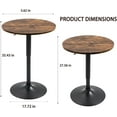 thumbnail image 3 of Pub Round Bar Table Height Adjustable with MDF Top, 23.6 i n Modern Cocktail Bar Table with 360 Swivel for Suitable for Small Space, Kitchen, Dining Room, Restaurant Brown, 3 of 14
