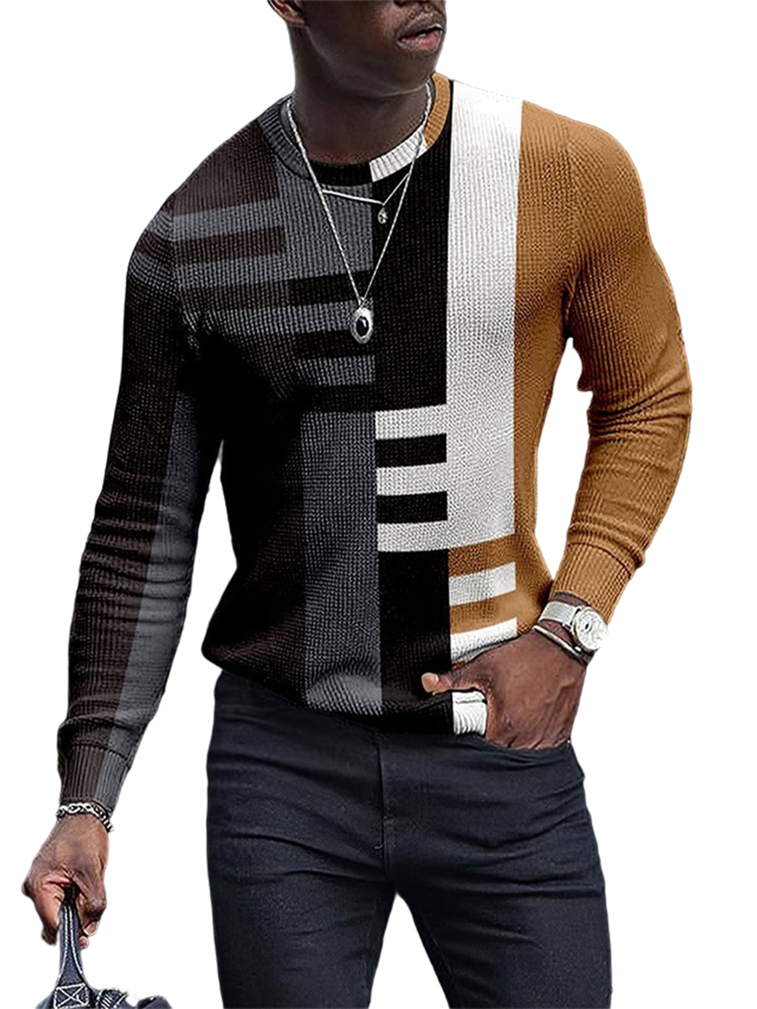 Avamo Round Neck Long Sleeve Tees for 
