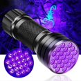 thumbnail image 1 of 21 LEDs 395nm UV Flashlights Detector for Pets Urine & Stains Battery Powered Multi-functional Mini Handheld Flashlight, 1 of 5