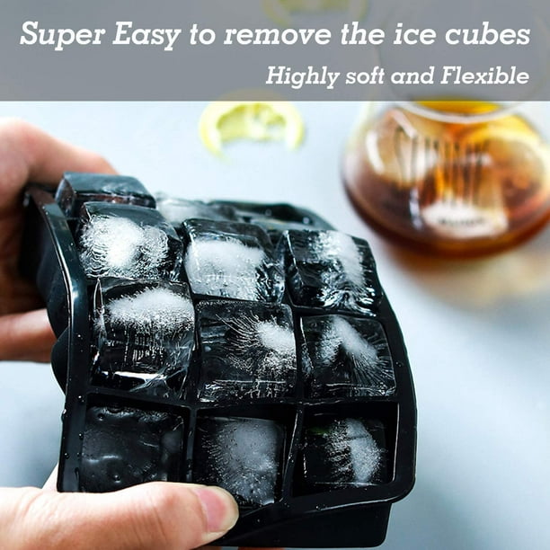 Ensemble de moule cube de glace en silicone sans odeur avec couvercle pour  une f