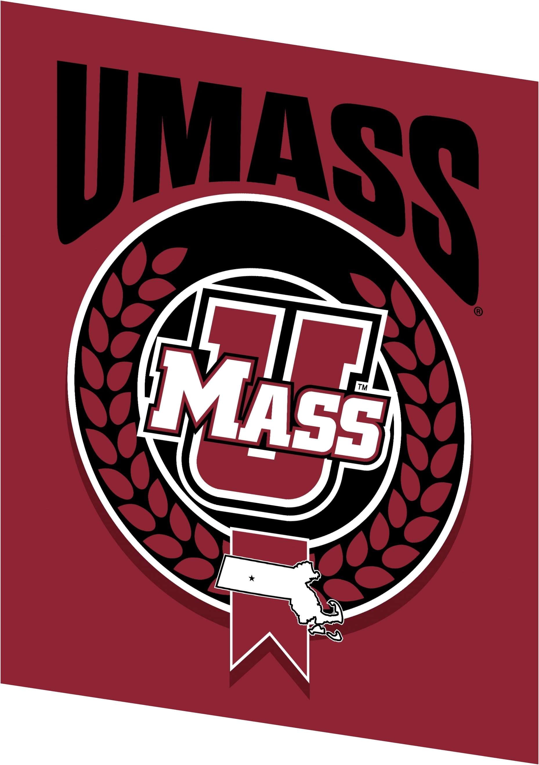 Umass NCAA Apex Silk Touch Sherpa Throw 50x60 inches