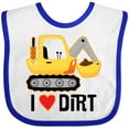 thumbnail image 3 of Inktastic Construction Truck I Love Dirt Boys or Girls Baby Bib, 3 of 4