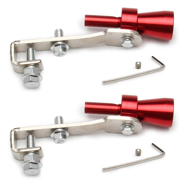 maskred 2 Souffler la Pointe de Roue de Ver de Bruit Silversouffler la Soupape de Bruit Sifflet Simulateur supercharger Pointe Accessoires de Voiture Rouge XL