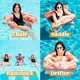 thumbnail image 2 of Flotadores inflables para piscina, hamaca Sloosh, paquete de 3, 4 en 1, 2 of 7
