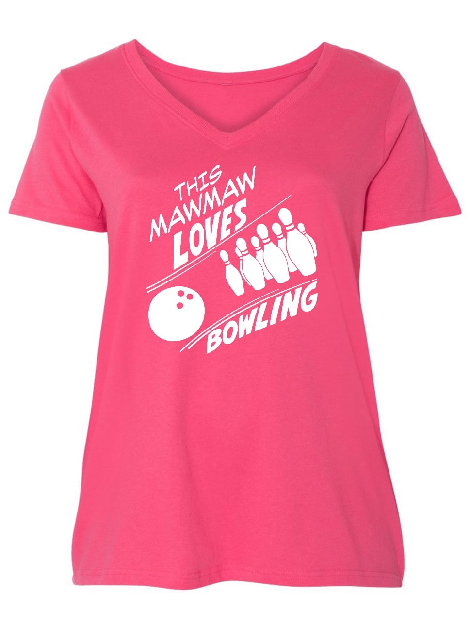 INKtastic This Mawmaw Loves Bowling with Pins and Ball Women's Plus