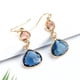 thumbnail image 4 of 1 par de pendientes para mujer hechos a mano con forma de gota de agua y cristales de imitación azul y rosa, regalo de joyería., 4 of 8