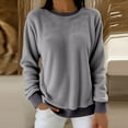 thumbnail image 2 of UJNDER Winter Thermal Flannel Shirt for Plus Size Long Sleeve Pullover Top Soft Brushed Blouse Cozy Warm Loungewear Casual Comfort Fit Full Coverage Tunic Style for Cold Weather Womens Tops Grey L, 2 of 5