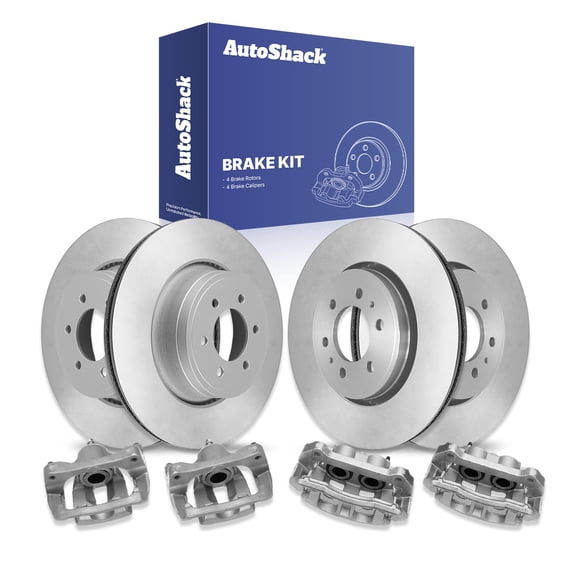 AutoShack Front Vented & Rear Vented Brake Rotors   Calipers 8-PC Brake Kit Replacement for 2012-2016 Ford F-150 2018-2020 Ford F-150