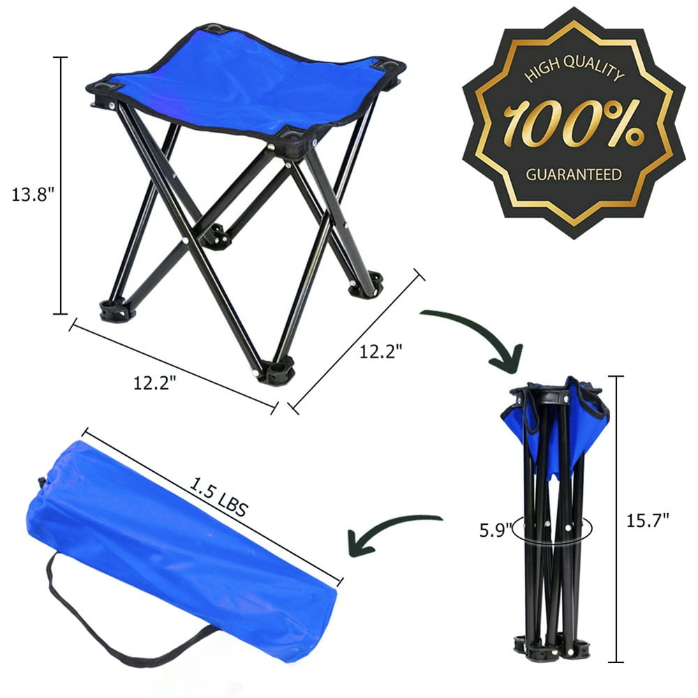 Tebru Outdoor Picnic Foldable Multi-function Rolling Cooler Upgraded Stool Blue, Multi-function 