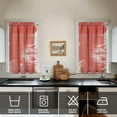 thumbnail image 2 of Watercolor Pink Oil Painting Kitchen Curtains - Vintage Tier Cafe Curtains for Bathroom Living RV Rod Pocket Window Drapes 36 Inch 2 Panels Set 28"x36" Window Treatment Tiers, 2 of 4