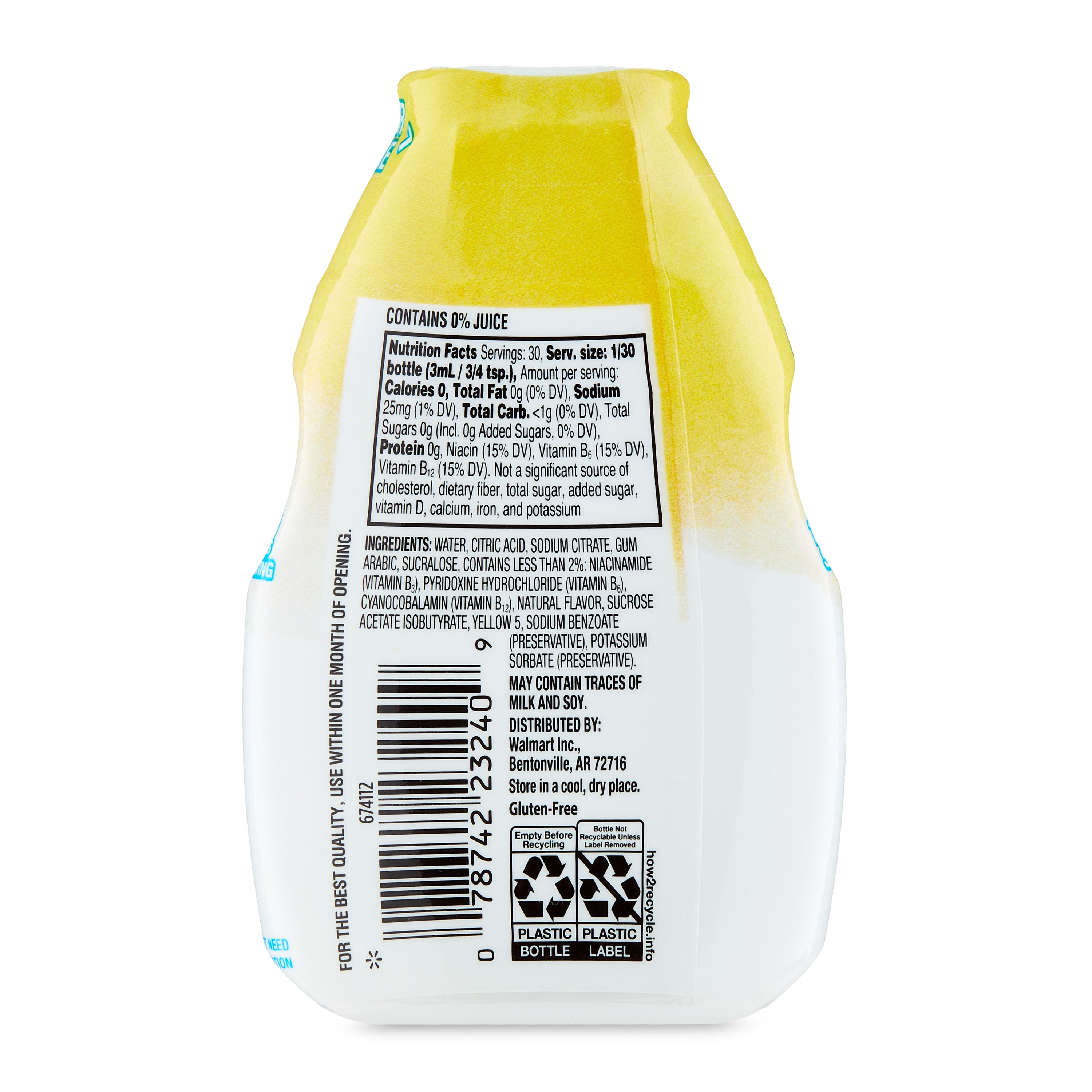 Great Value Liquid Drink Enhancer Lemonade, 3.11 fl oz
