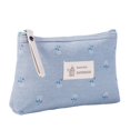 thumbnail image 1 of FUDEAM-Bolsa de maquillaje de lona con estampado de flores para mujer, bolsa organizadora de artículos de tocador, con cremallera, neceser de viaje, cosmética Fivean unisex, 1 of 2