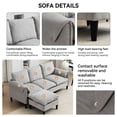 thumbnail image 4 of Timbernest Sectional Sofa, 78" L Shaped Couch with Storage Ottoman, 4 Seater Modern Sofa for Living Room, Light Gray, 4 of 7