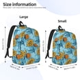 thumbnail image 4 of Daiia Sunflowers Vintage Canvas Backpack for Men and Women ,Hiking Backpack,Travel Laptop Bag for School,Large Capacity Backpack, 4 of 8