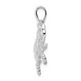 thumbnail image 2 of Finest Gold 36.5 x 28.5 mm Sterling Silver Polished Crab Pendant, White & Blue, 2 of 3