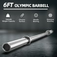 thumbnail image 3 of BalanceFrom 6FT Olympic Weight Bar, 2" Sleeves, 700 LB Capacity, For Weightlifting & Strength Training, 3 of 6