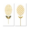 thumbnail image 2 of Designart "Gold Flower of Life in Bloom IV" Abstract Botanicals Wall Art Set Of 2 - Modern Gold Canvas Set For Living Room Decor, 2 of 6