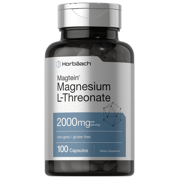 Magtein Magnesium LThreonate 2000mg 100 Capsules by Horbaach