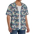 thumbnail image 4 of Wukai Tropical Sloth Men's Casual Short-Sleeve Button Down Shirt - Lightweight Summer Dress Shirt for Daily Wear-3X-Large, 4 of 7