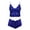 Blue, variant on WHEANG Women Lace Pajamas Set Lightweight Hollow Out 2 Piece Bra Shorts Set Sheer Floral Lace Pajamas Romantic Honeymoon Sleepwear PJ Sets for Woman S Black