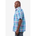 thumbnail image 4 of KingSize Men's Big & Tall Plaid Wrinkle-Resistant Short Sleeve Button Down, 4 of 6