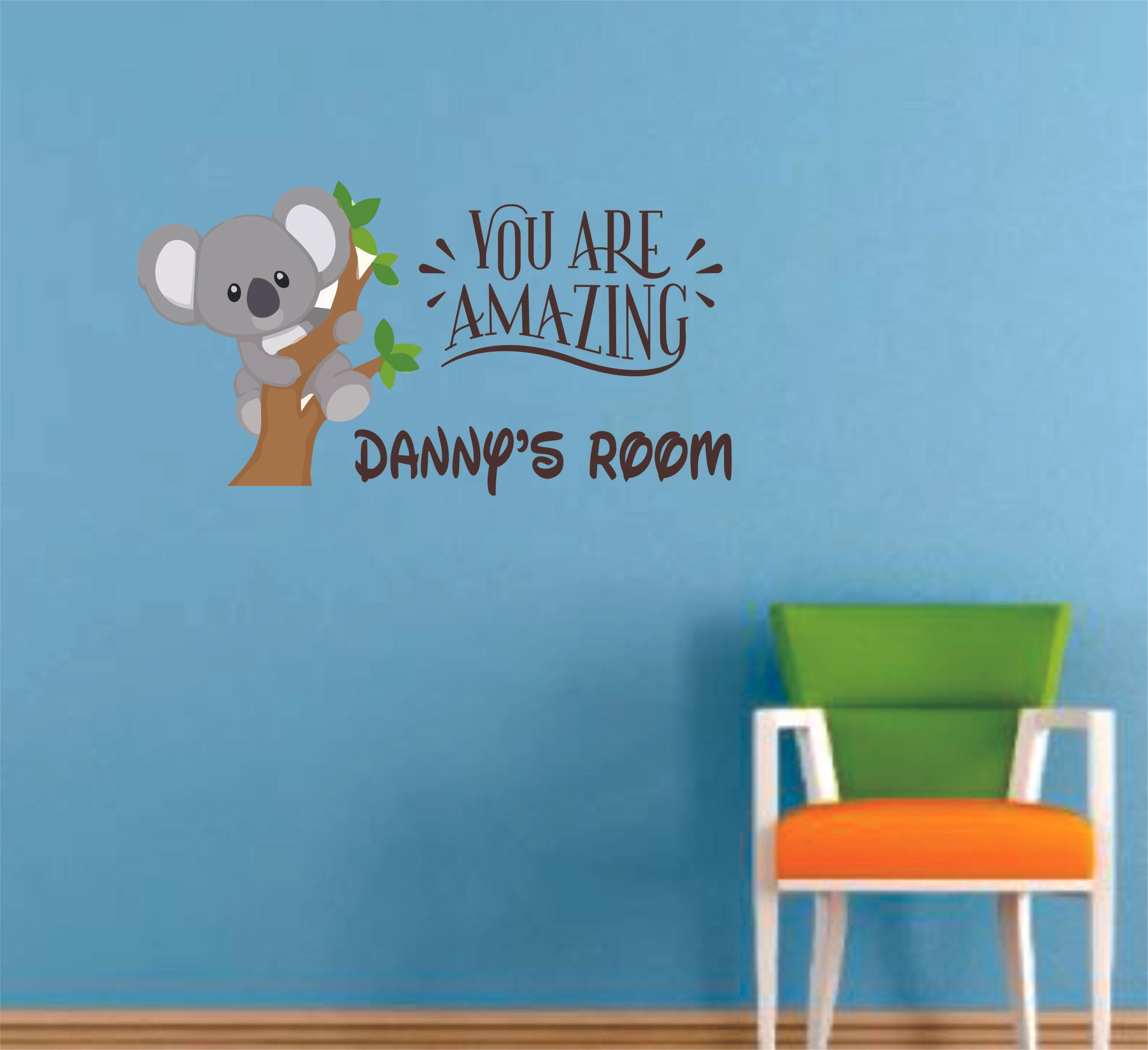 Cute Baby Koala Animal Amazing Cartoon Customized Wall Decal Custom Vinyl Wall Art